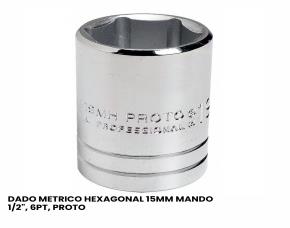 Dado Metrico Hexagonal 15Mm Mando 1/2\