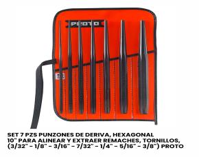 Set 7 Pzs Punzones De Deriva, Hexagonal 10\