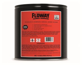 CUBETA 5 GAL DESENGRASANTE INDUSTRIAL CONCENTRADO FLOWAY USO EN MOTORES,MAQUINARIA,HERRAMIENTAS, REM