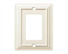 PLACA D/PLASTICO PARA TOMACORRIENTE BLANCO C/TORNILLOS, HAMPTON BAY.