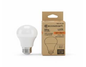 Bombillo Led A19, 60W, Equivalente 9W, 800Lumens, 3000K, Blanco/Luz Calida