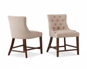 Jgo. 2 Sillas Beige D/Madera Tapizado Para Barra-Comedor,  , Stylewell.