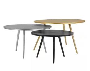 Jgo. 3 Mesas P/Centro D/Metal, Dorado, Gris, Bronce Oscuro, Home Decorators.