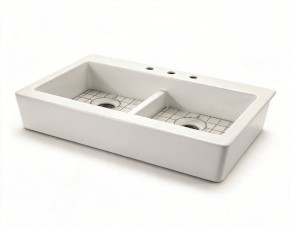 LAVATRASTO DE COCINA CERAMICA BLANCO 34\