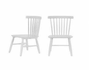 Jgo. 2 Sillas P/Comedor D/Madera D/Pino Pintado En Blanco, Stylewell.