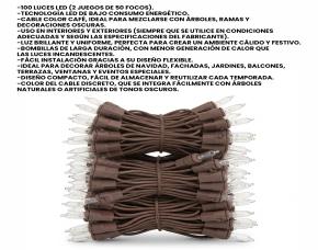 Caja De 300 Luces Mini Led Navideñas T/Lluvia Multicolor, 27.5 Largo, Cable Verde, Home Accen...