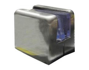 Soporte Para Vidrio 8Mm Cuadrado Hueco, Acero Inox Cepillado 304 43X43X24 Mm, 42.2Mm