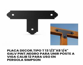 Placa Decor.tipo T 13 1/2\