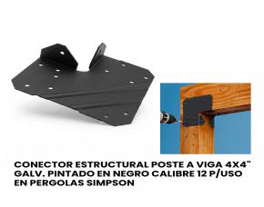 CONECTOR ESTRUCTURAL POSTE A VIGA 4X4\