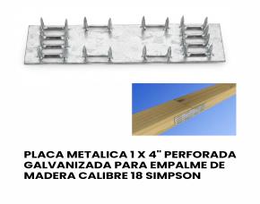Placa Metalica 1 X 4\