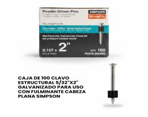 Caja De 100 Clavo Estructural 5/32\