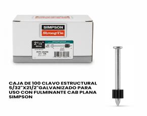 Caja De 100 Clavo Estructural 5/32\
