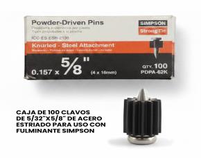CAJA DE 100 CLAVOS DE 5/32\