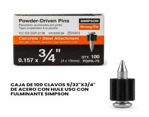 CAJA DE 100 CLAVOS 5/32\