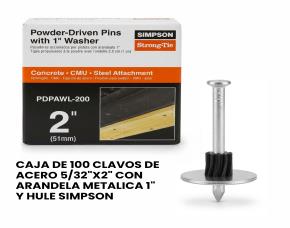 CAJA DE 100 CLAVOS D/ACERO 5/32\