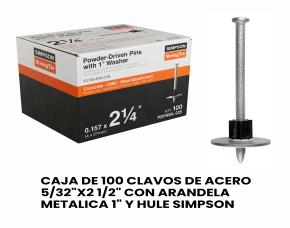 CAJA DE 100 CLAVOS D/ACERO 5/32\