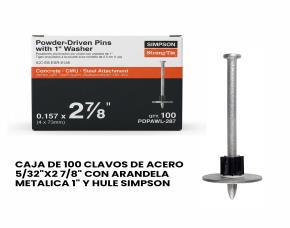 CAJA DE 100 CLAVOS D/ACERO 5/32\