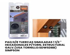 Paq D/8 Tuercas Simuladas 1 1/2 \