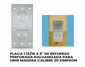 Placa  1 13/16 X 5\