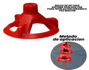 Bolsa De 50 Tapa Sistema Spin Doctor Para Nivelacion Ceramica Tile Master