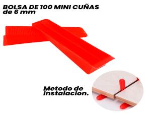 Bolsa De 100 Mini Cuñas De 6Mm Plasticas Para Sistema Nivelacion Y Espaciar Ceramica Tile Mas...