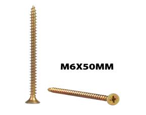 Unidad Tornillo M6X50Mm Cabeza Plana Ph.fosfatado Equivale Mpg-12X2