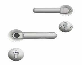 Cerradura Embutir Digital Ymc410, Plateado, Uso Con Huella, Llave, Para Puerta Madera, Metal.