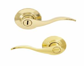 Cerradura Manija Tubular Baño Aston D/Bb Laton Brillante P/Baño Us3