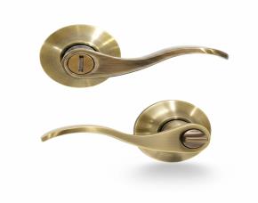 Cerradura Manija Tubular Baño Aston D/Laton Antiguo Us5