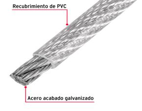 Pie Cable Galv.forrado 1-2Mmx300M