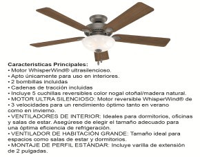 Ventilador Techo Swanson 52\