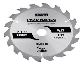 Disco P/Corte Madera 7 1/4X7/8\