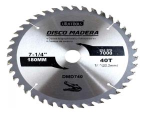 Disco P/Corte Madera 7 1/4X7/8\