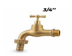Llave De Chorro Bronce Puro 3/4\