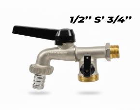 Llave De Chorro Bola Bronce/Niquel Duplex E. 1/2\