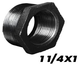 Bushing Hexagonal Hierro Negro 1 1/4X1\