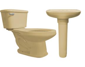 Promo Inodoro Lucas Con Lavamanos Y Pedestal Beige