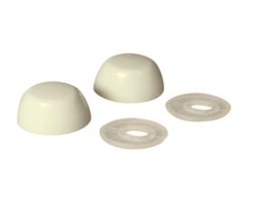 Par De Tapa-Pernos En Porcelana Bone