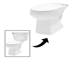 Taza Terra Equiv. Cadet3 Elongada 3.8Lts Sifon De 3\