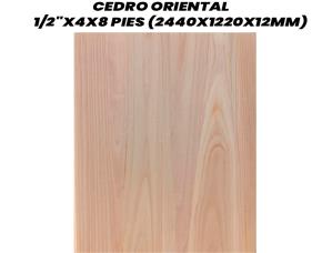 Lamina De Cedro Oriental 4X8 Pies De 1/2\