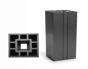 Columna Cuadrada De Madera Plastica 4X4X9,5´Dark Grey