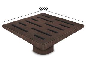 Drenaje Cuadrado Acero Inox 316 Marino Bronce Quemado 6\