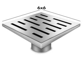 Drenaje Cuadrado Acero Inox 316 Marino Pulido 6\
