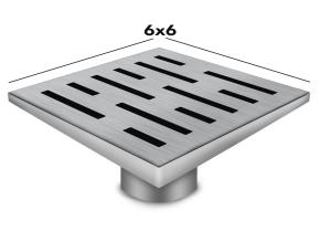Drenaje Cuadrado Acero Inox 316 Marino Satin 6\