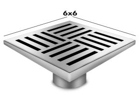 Drenaje Cuadrado Acero Inox 316 Marino Pulido 6X6X3  Descarga 2\