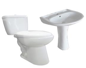 Promoción Inod. Tr215S-S-Bco + Lavabo +Pedestal Izy  Blanco