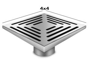 Drenaje Cuadrado Acero Inox 316 Marino Pulido 4X4X3  Descarga 2\