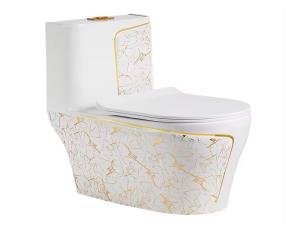 Inodoro One Piece Century Serbia Gold  Con Asiento De Cierre Lento Descaga 3L/6L