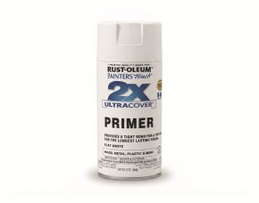 Spray Primer Blanco Mate 2X Ultra 12 Oz, Uso Madera, Metal, Plast, Mimbre Y Otras Superf.rust-...