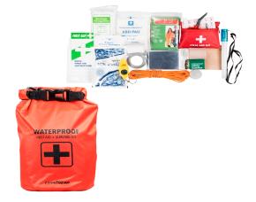 Kit 130 Pcs De Primeros Auxilios Mas Supervivencia Impermeable C/Bolsa Life Gear